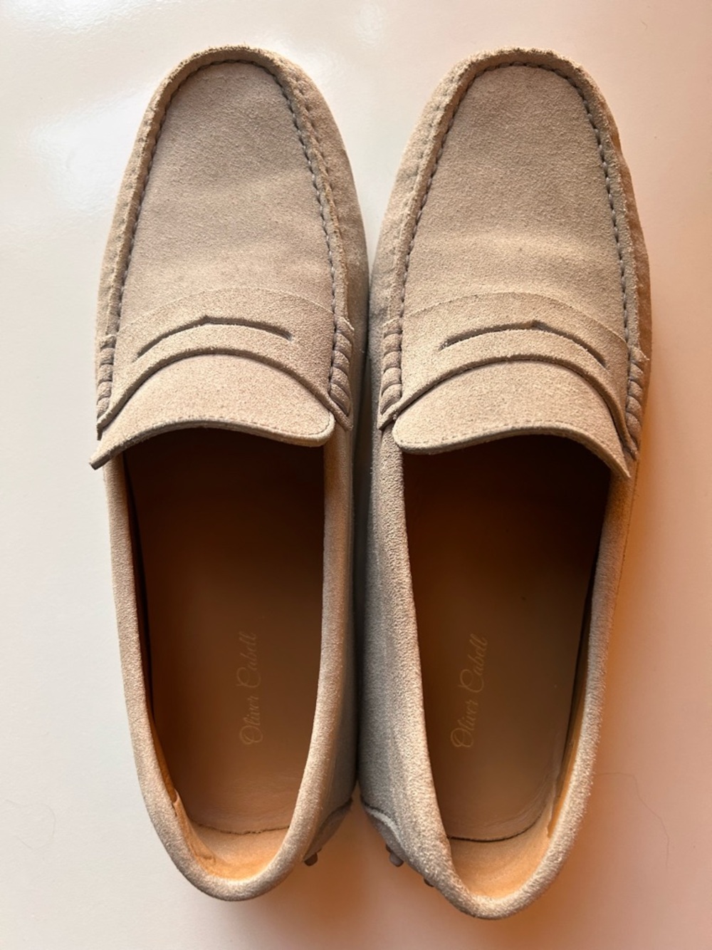 Oliver Cabell Women's Suede Driver in Cement